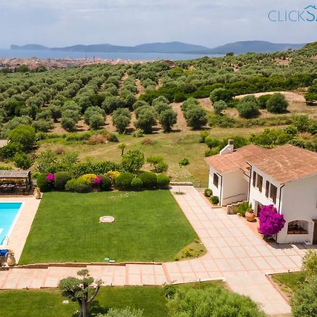 Clicksardegna Villa Emanuel Ad Alghero Con Vista Mare Spettacolare, Piscina Indipendente Per 8 Persone Eksteriør bilde