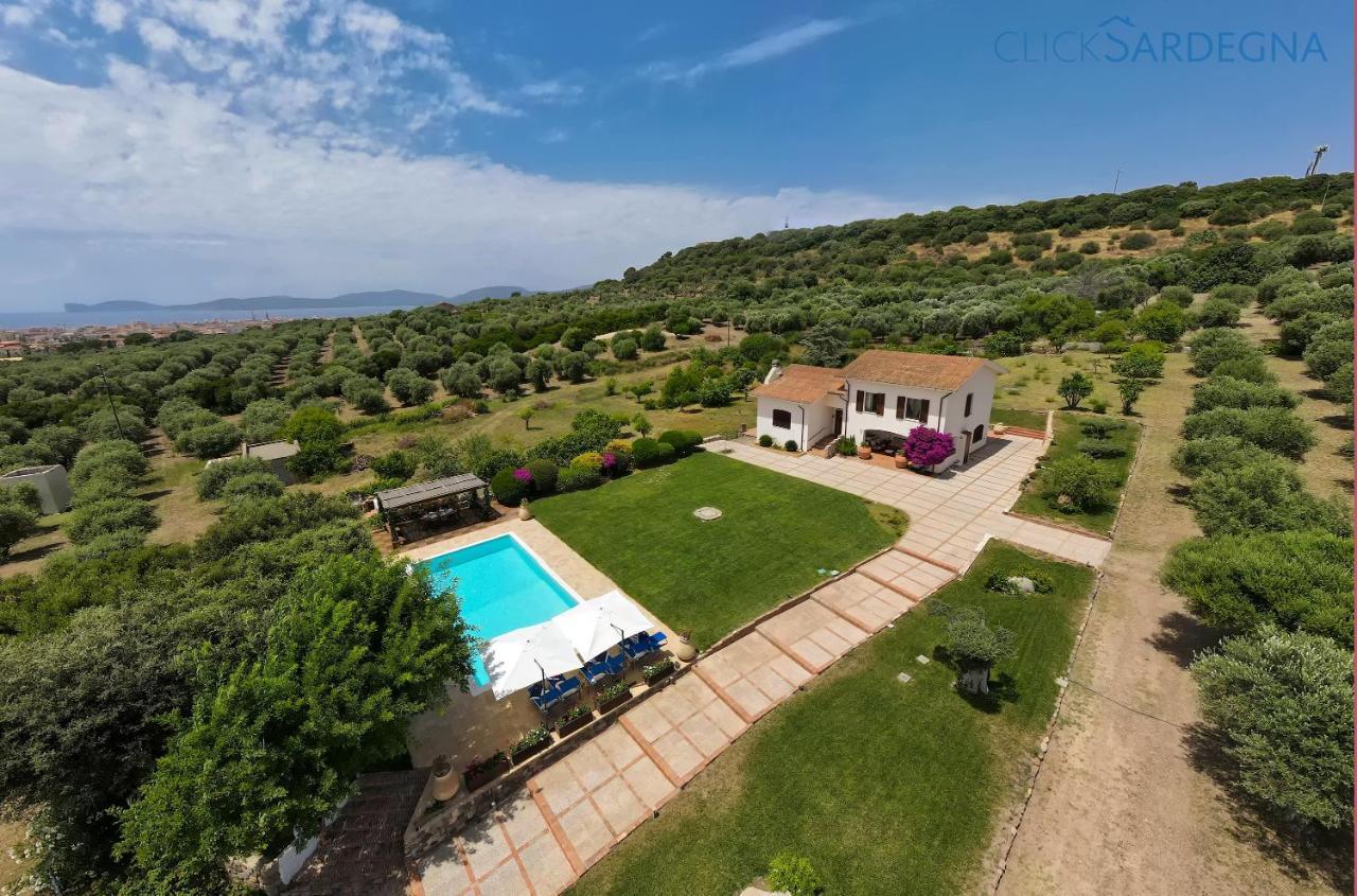 Clicksardegna Villa Emanuel Ad Alghero Con Vista Mare Spettacolare, Piscina Indipendente Per 8 Persone Eksteriør bilde