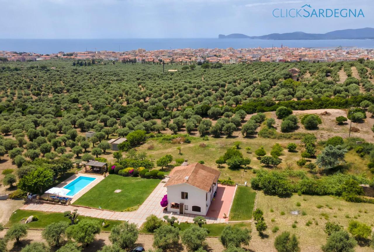 Clicksardegna Villa Emanuel Ad Alghero Con Vista Mare Spettacolare, Piscina Indipendente Per 8 Persone Eksteriør bilde