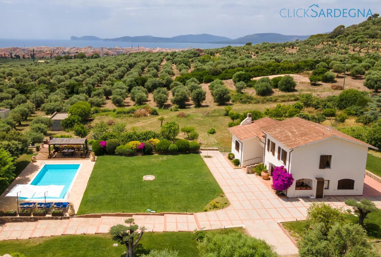 Clicksardegna Villa Emanuel Ad Alghero Con Vista Mare Spettacolare, Piscina Indipendente Per 8 Persone Eksteriør bilde